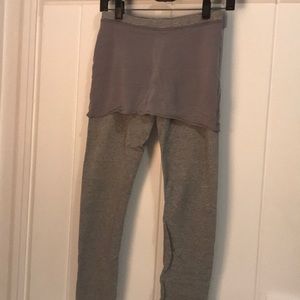 Gray leggings with gray skirt attached